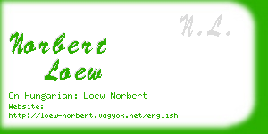 norbert loew business card